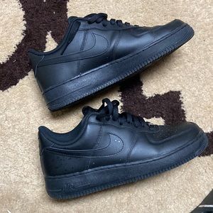 All black Air Force 1s size 9.5